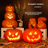 LED Halloween Pumpkin Lantern with Multiple Designs - Plastic