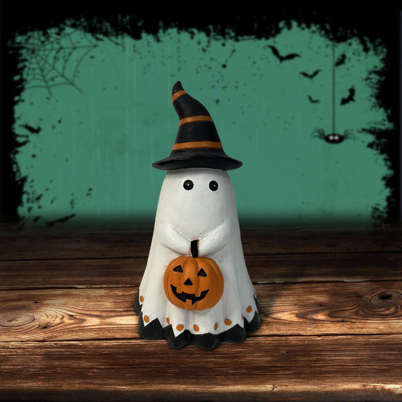 Halloween Ghost Pumpkin Resin Decorations