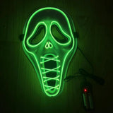LED Glow Horror Scream Mask for Halloween - Plastic