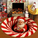 Halloween and Christmas Round Rug