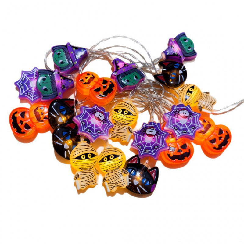 Halloween Outdoor LED Pumpkin and Ghost String Lights