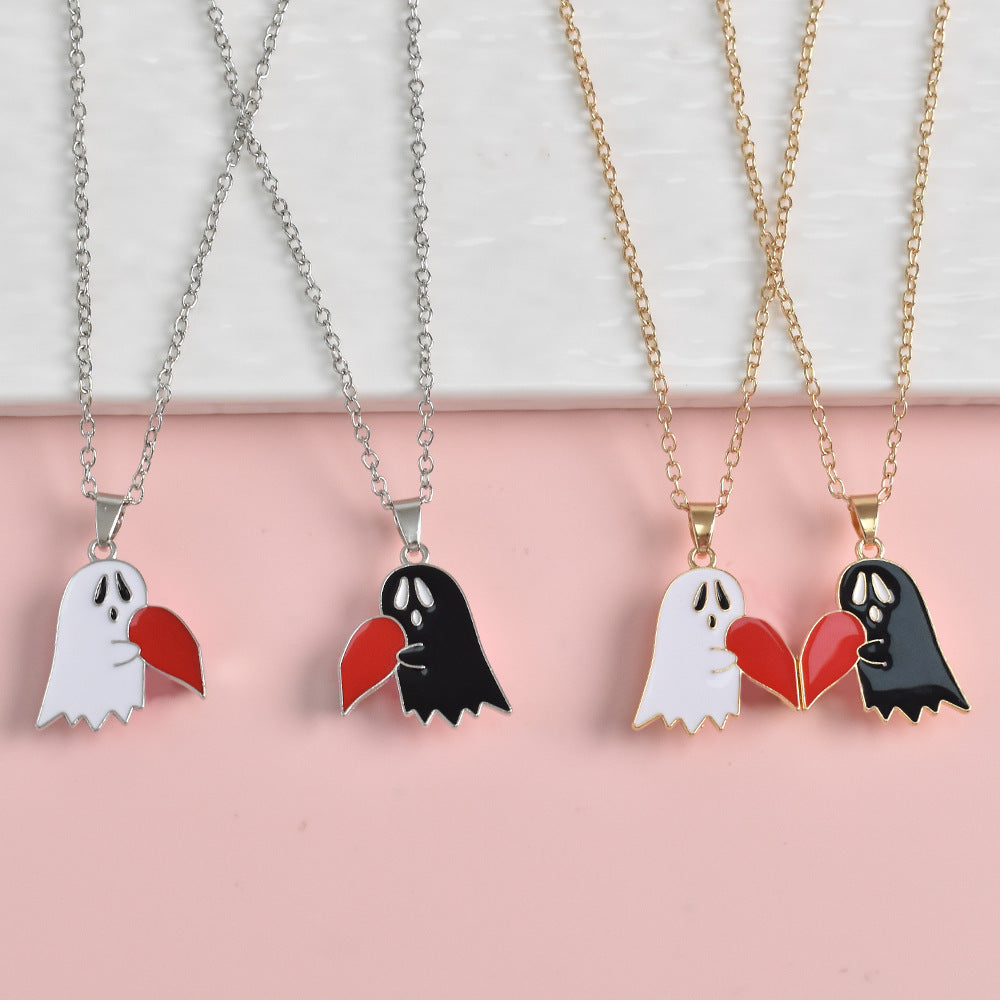 Halloween Cartoon Enamel Magnetic Necklace