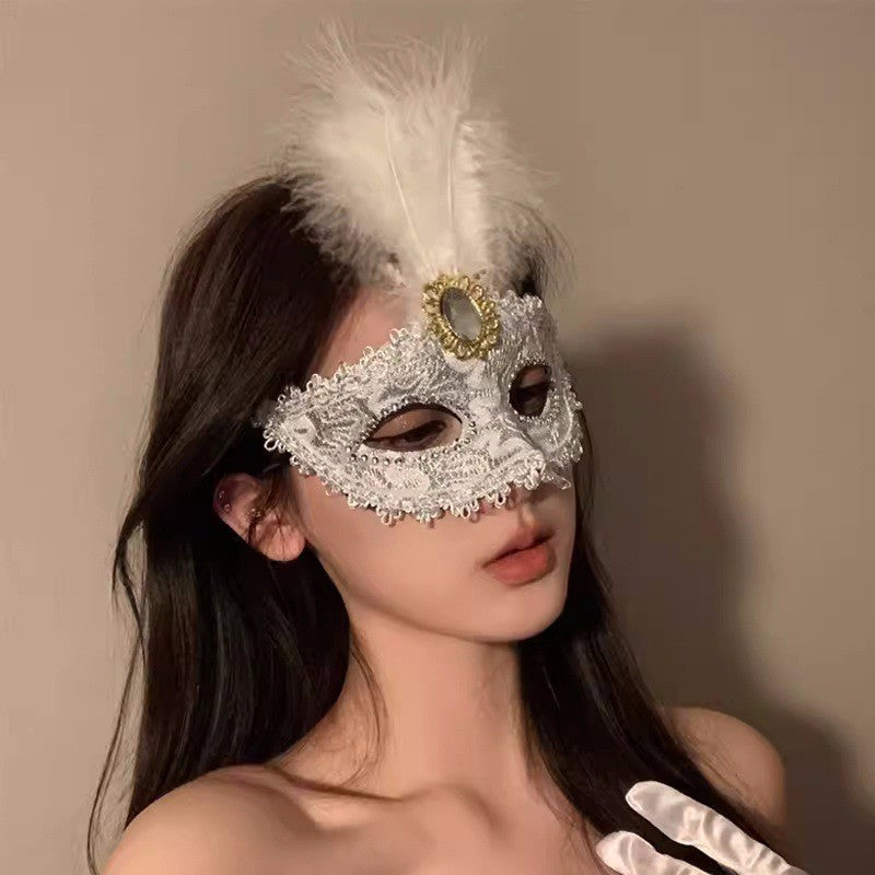 Halloween Anime Half-Face Mask - Plastic