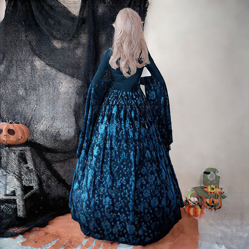 Halloween Witch Princess Costume Dress and Cape