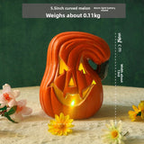 LED Halloween Pumpkin Lantern with Multiple Designs - Plastic