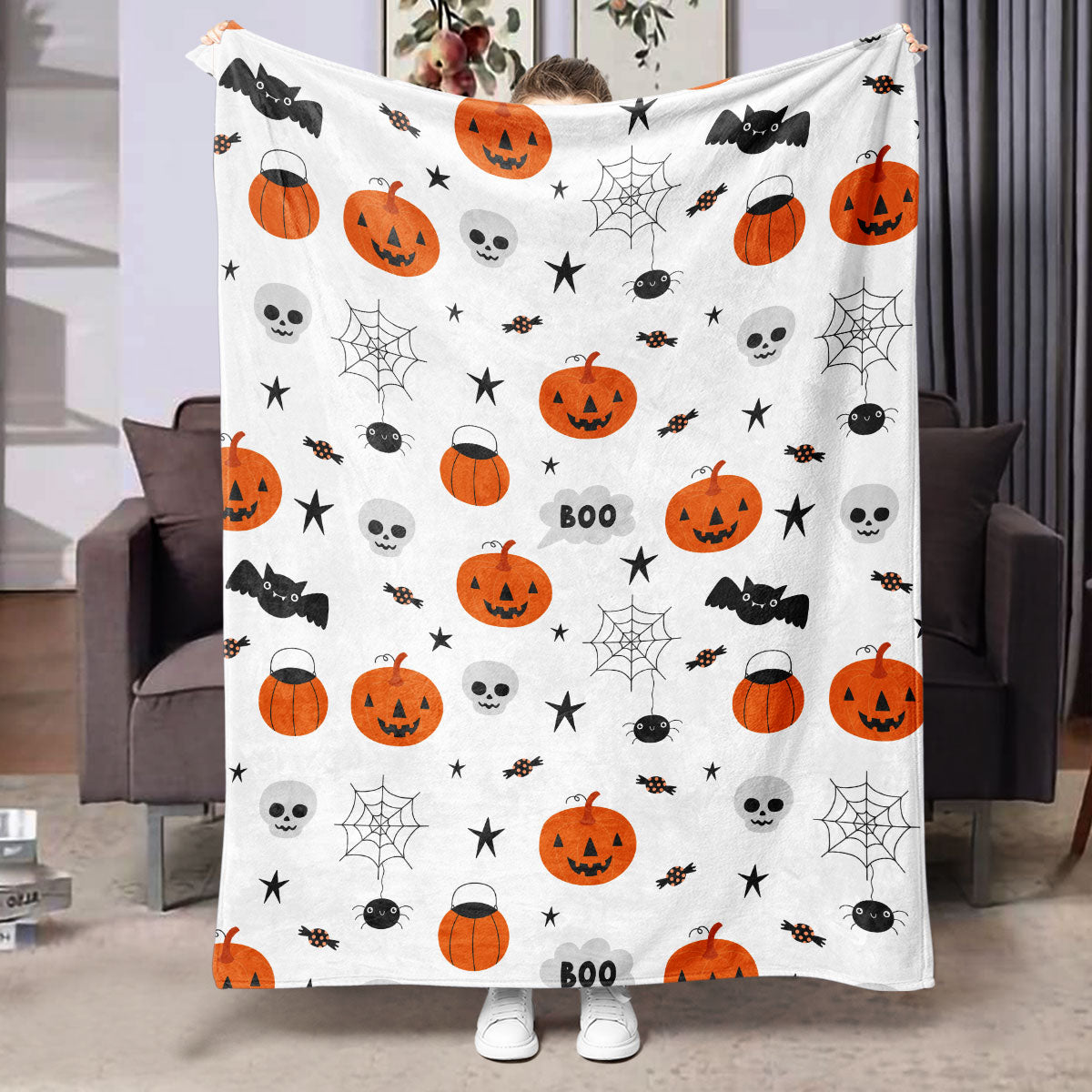 Halloween Printed Flannel Blanket