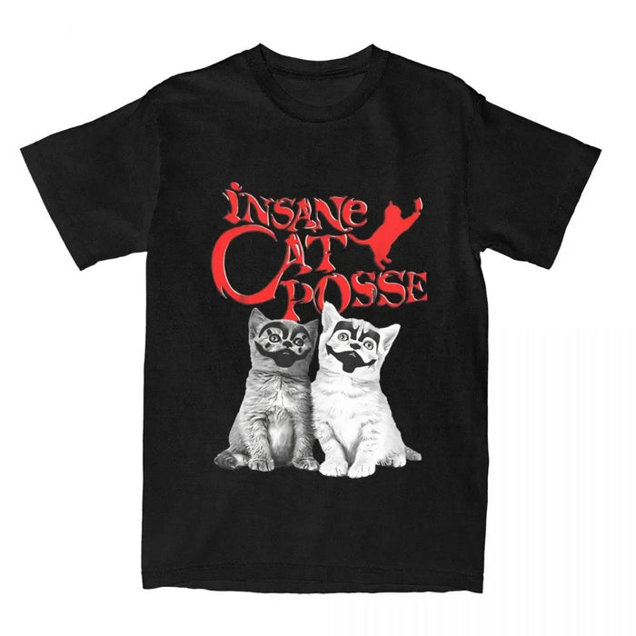 Insane Cat Posse Halloween Cotton T-Shirt