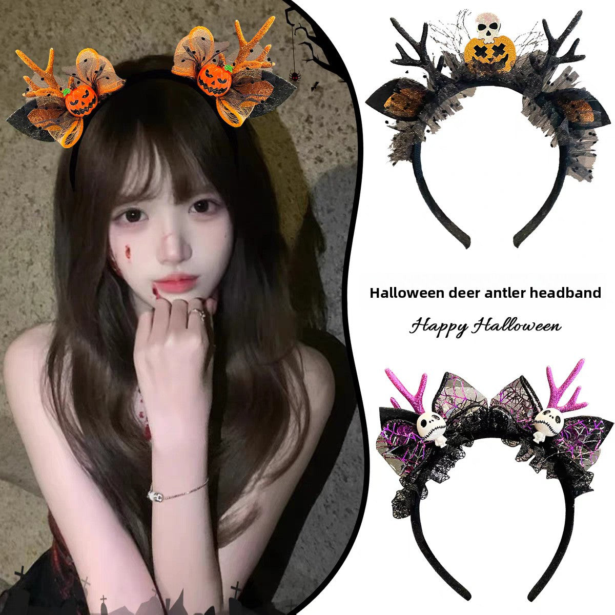 Halloween Pumpkin Headband and Hair Accessories