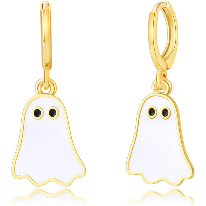 Women's Halloween Ghost Earrings - Alloy