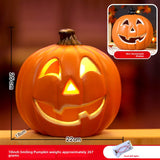 Halloween Light-Up Pumpkin Lantern - Plastic