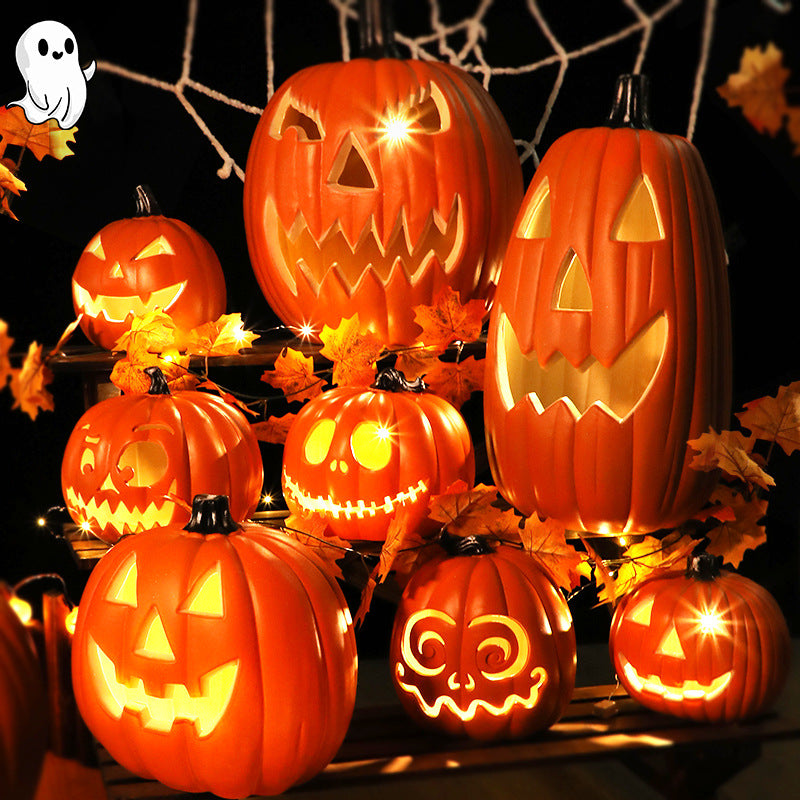 Halloween LED Pumpkin Decorations - Plastic