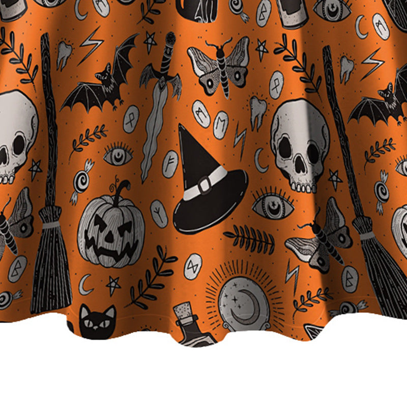 Halloween Sleeveless Printed Dress