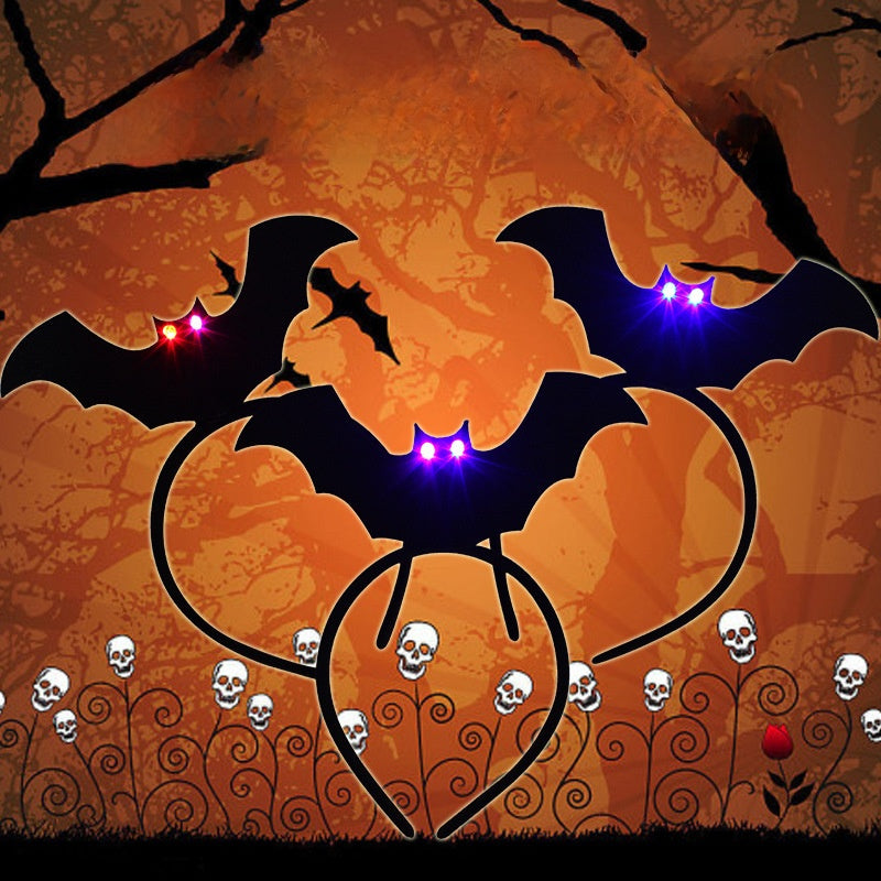 Halloween Glowing Bat Headbands - Cloth