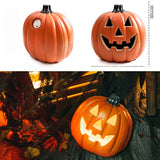 LED Halloween Pumpkin Lantern with Multiple Designs - Plastic