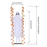Halloween Maple Leaf Ghost Hanging Decoration for Garden