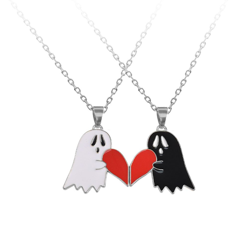 Halloween Cartoon Enamel Magnetic Necklace