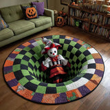 Halloween and Christmas Round Rug