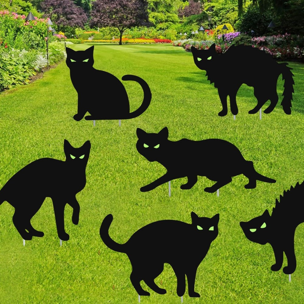 Halloween Black Cat Yard Sign - PVC