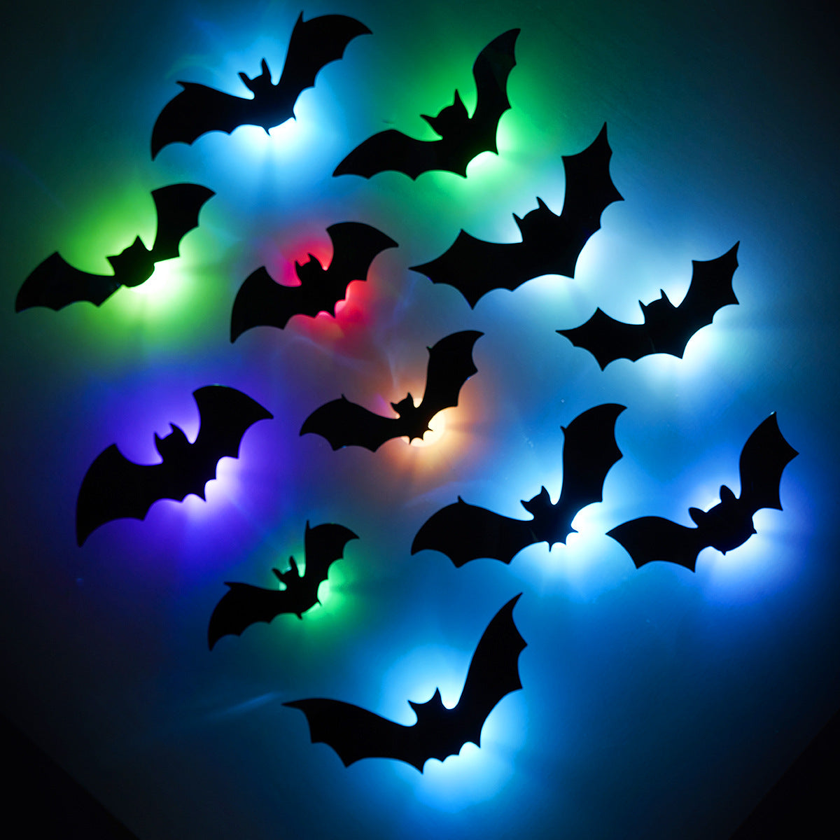 Halloween 3D LED Bat and Spider Wall Decorations