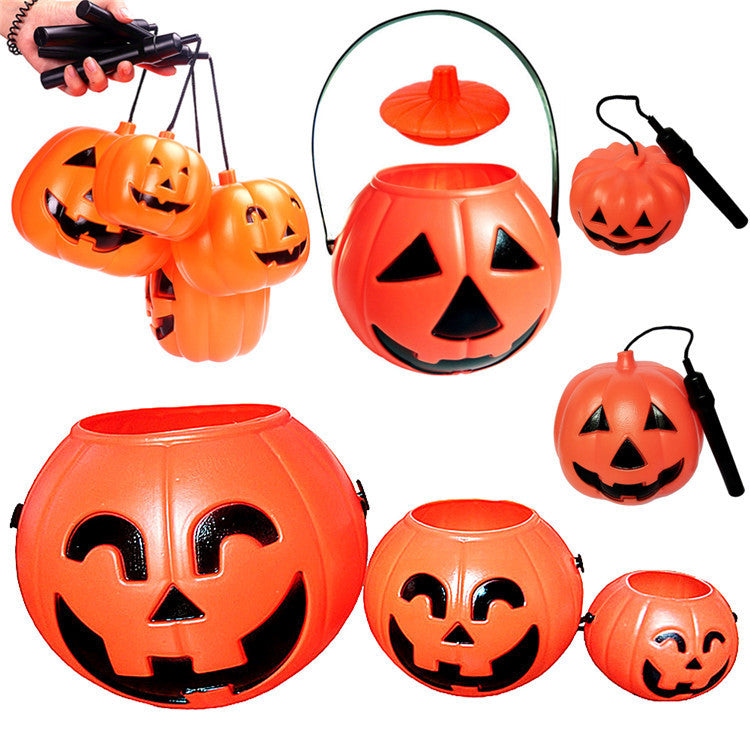 Halloween Pumpkin Candy Bucket - Plastic