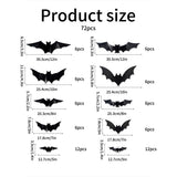 Halloween Flashing LED Bat Wall Stickers - PVC