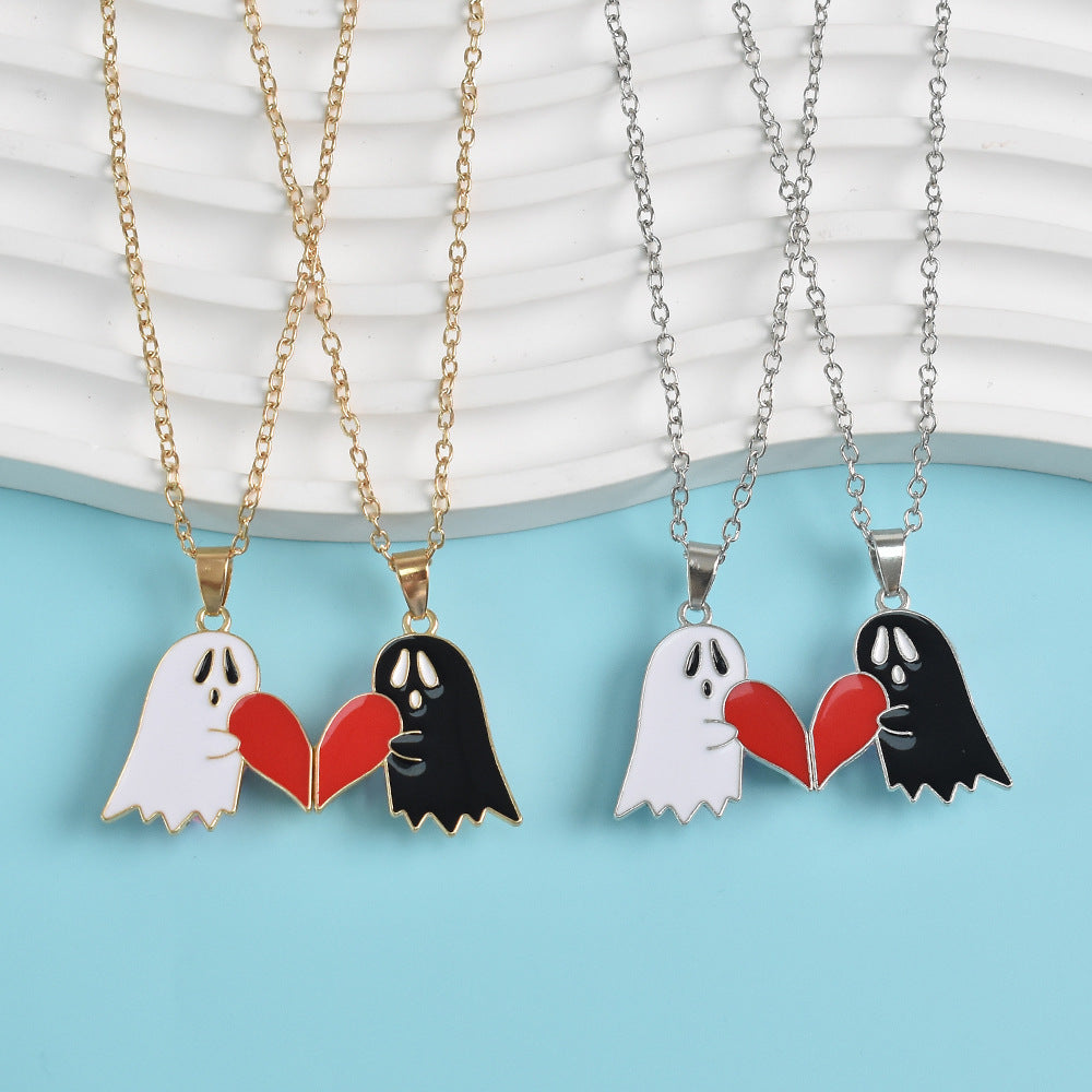 Halloween Cartoon Enamel Magnetic Necklace