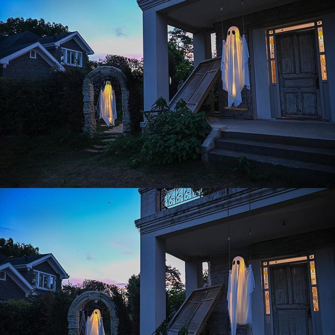 Halloween Glowing Swing Ghost Decoration