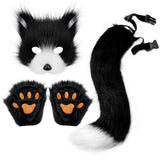 Halloween Plush Animal Cosplay Mask, Gloves and Tail Accessories