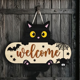 Halloween Boxwood Door Decoration