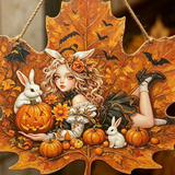 Halloween Boxwood Door Decoration