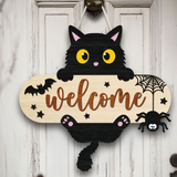Halloween Wooden Hanging Door Sign