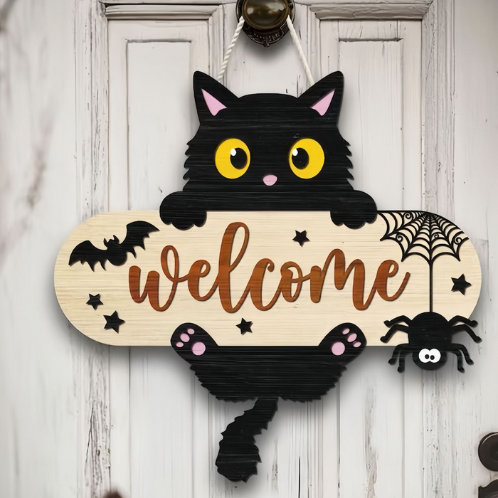 Halloween Wooden Hanging Door Sign
