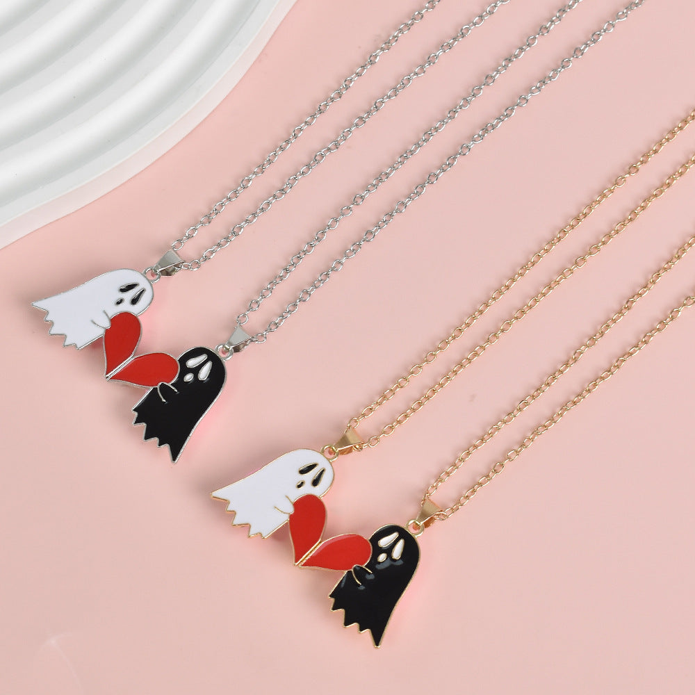 Halloween Cartoon Enamel Magnetic Necklace