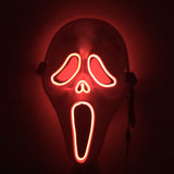 LED Glow Horror Scream Mask for Halloween - Plastic