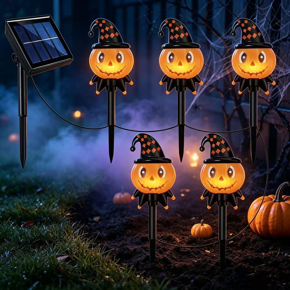 Halloween Solar Pumpkin Garden Stake Light