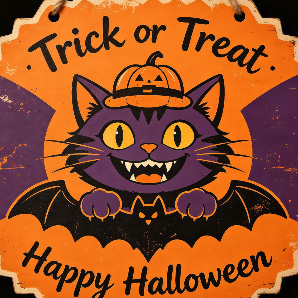 Halloween Boxwood Door Decoration