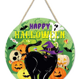 Halloween Boxwood Door Decoration