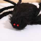 Halloween Plush Black Spider Prop