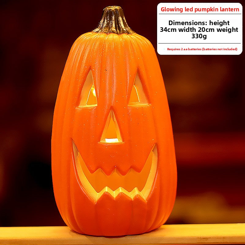Halloween Light-Up Pumpkin Lantern - Plastic