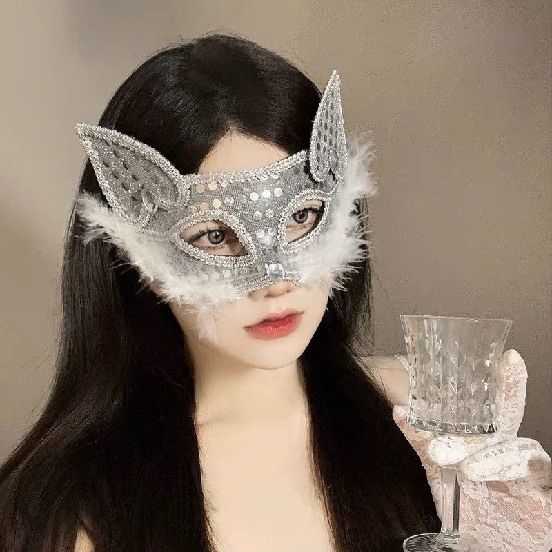 Halloween Anime Half-Face Mask - Plastic