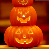 Halloween Light-Up Pumpkin Lantern - Plastic