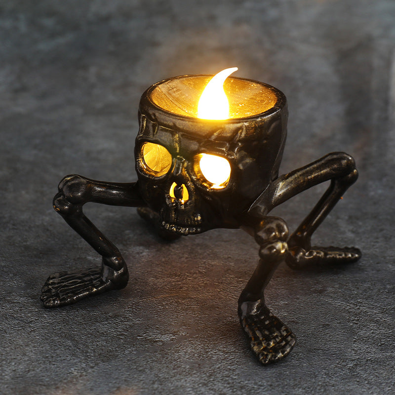 Halloween Skull and Skeleton Hand Candle Light - PVC