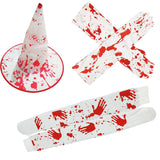 Halloween Skeleton Print Gloves and Hosiery