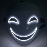 LED Glowing Anime Mask for Halloween Cosplay - Plastic
