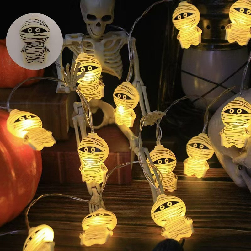 Halloween LED String Lights - Ghost, Spider and Pumpkin Designs