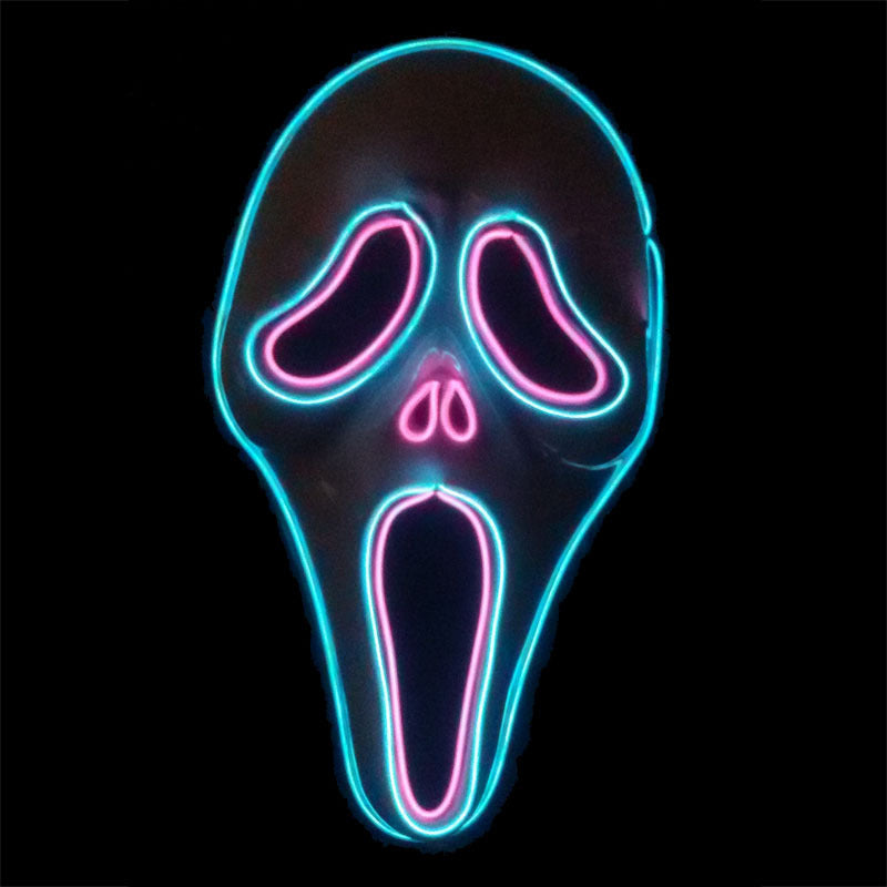 LED Glow Horror Scream Mask for Halloween - Plastic