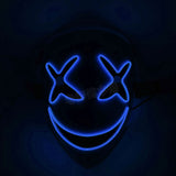 LED Glowing Anime Mask for Halloween Cosplay - Plastic