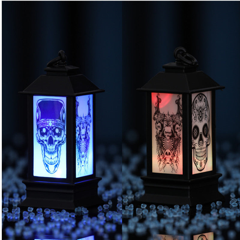 Halloween Glowing Oil-Style Lantern - Plastic