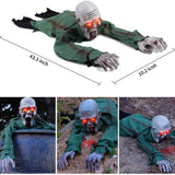 Halloween Electric Bald Ghost Decoration - Plastic