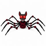 Animated Halloween Spider Head Prop with Sound and Light Effects